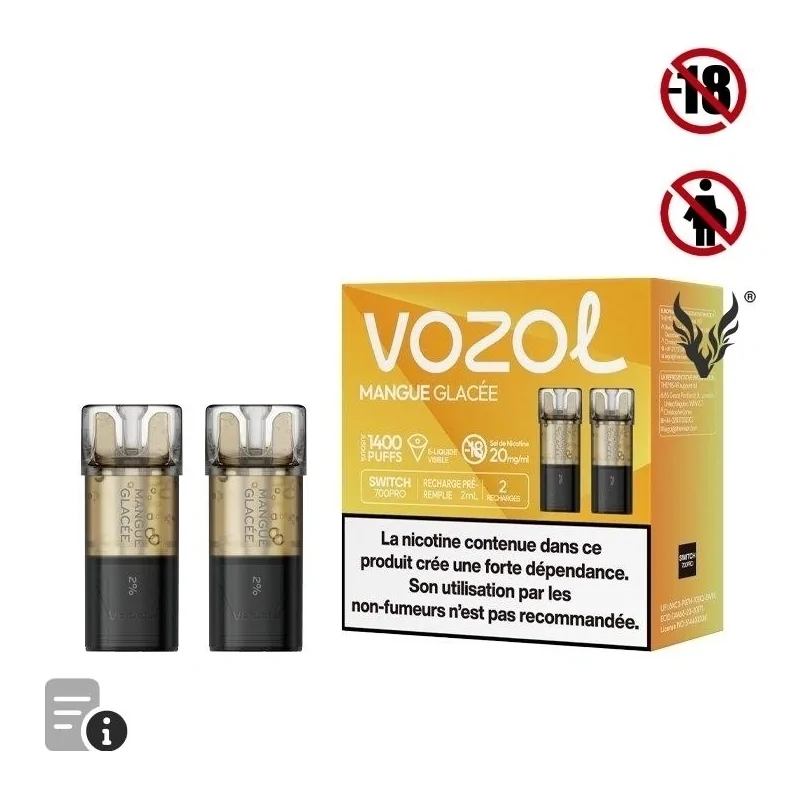 Cartouche Switch Pro Mangue Glacée de Vozol