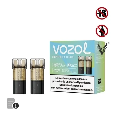 Cartouches Switch Pro Menthe Glaciale de Vozol
