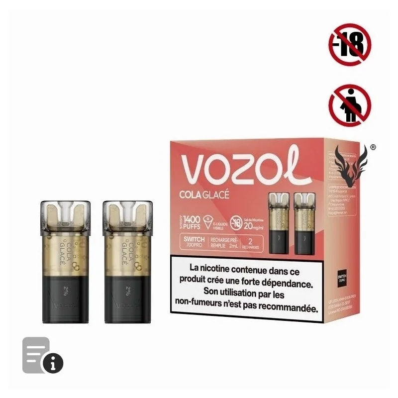 Cartouches Switch Pro Cola Glacé de Vozol