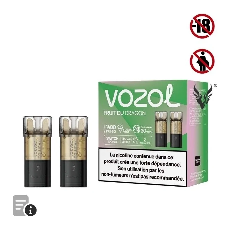 Cartouches Switch Pro Fruit du Dragon de Vozol