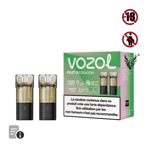 Cartouches Switch Pro Fruit du Dragon de Vozol Cartouches Switch Pro Fruit du Dragon de Vozol