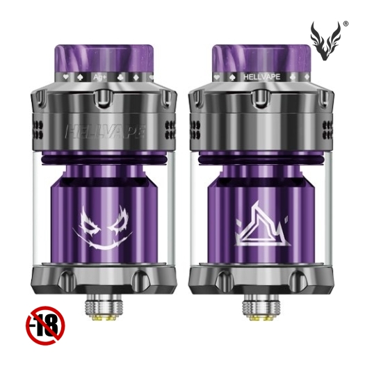 Dead Rabbit 3 RTA Shiny Gun Purple de Hellvape Dead Rabbit 3 RTA Shiny Gun Purple de Hellvape