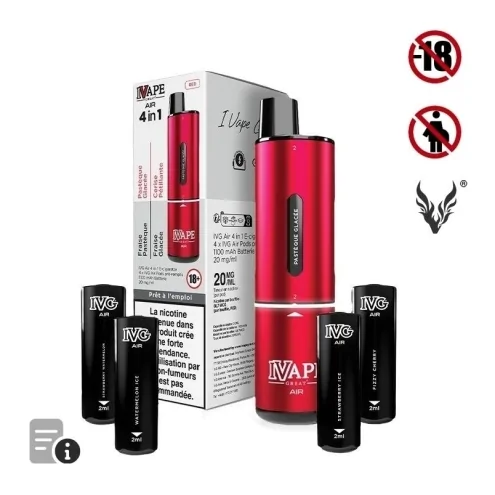 Puff Air 4 in 1 Red Edition de IVapeGreat Puff Air 4 in 1 Red Edition de IVapeGreat
