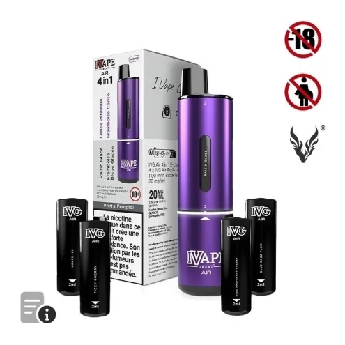 Puff Air 4 in 1Purple Edition de IVapeGreat Puff Air 4 in 1Purple Edition de IVapeGreat