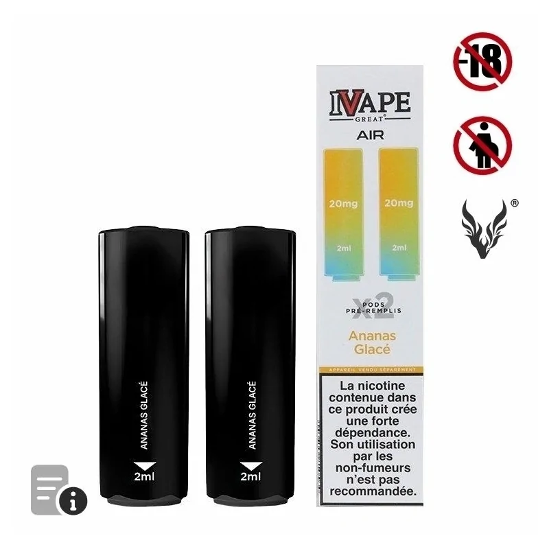 Cartouches Air Ananas Glacé de IVapeGreat