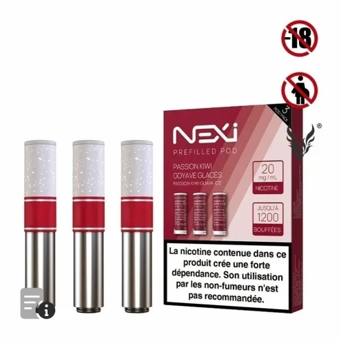 Cartouches Nexi One Passion Kiwi Goyave Glacés de Aspire Cartouches Nexi One Passion Kiwi Goyave Glacés de Aspire