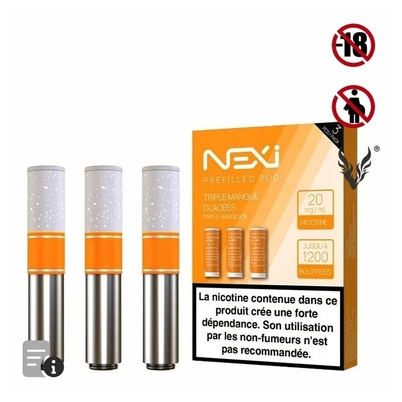 Cartouches Nexi One Triple Mangue Glacée de Aspire
