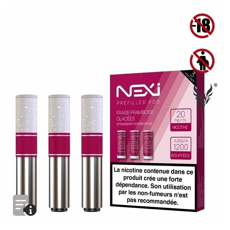 Cartouches Nexi One Fraise Framboise Glacées de Aspire