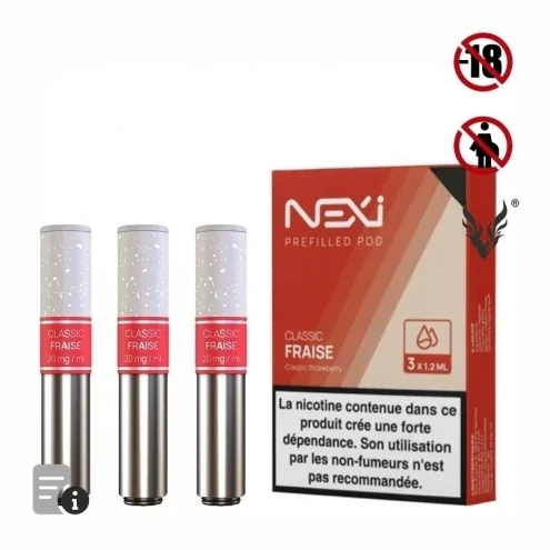 Cartouches Nexi One Classic Fraise de Aspire Cartouches Nexi One Classic Fraise de Aspire