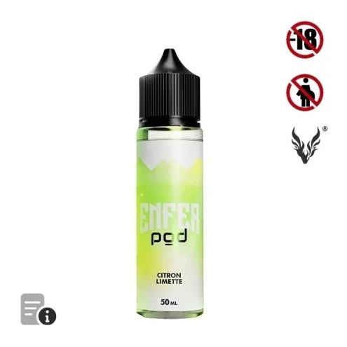 E-liquide Citron Limette 50ml de Enfer pod E-liquide Citron Limette 50ml de Enfer pod