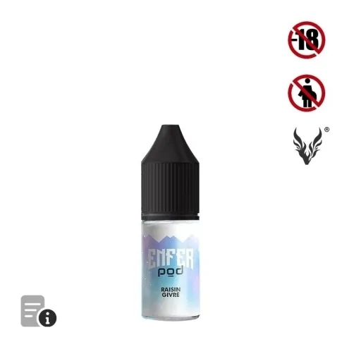 E-liquide Raisin Givré aux sels de nicotine 10m de Enfer pod