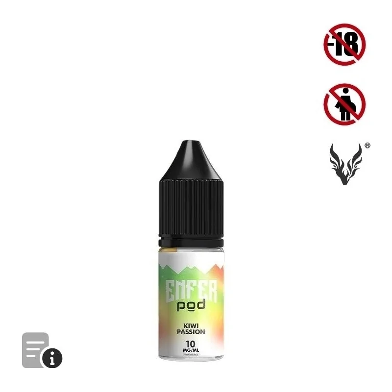 Eliquide Kiwi Passion aux sels de nicotine 10ml de Enfer pod