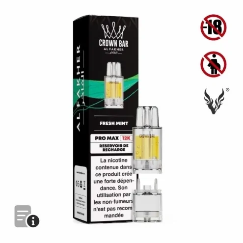 Cartouche Pré-remplie Pro Max Fresh Mint de Crown Bar