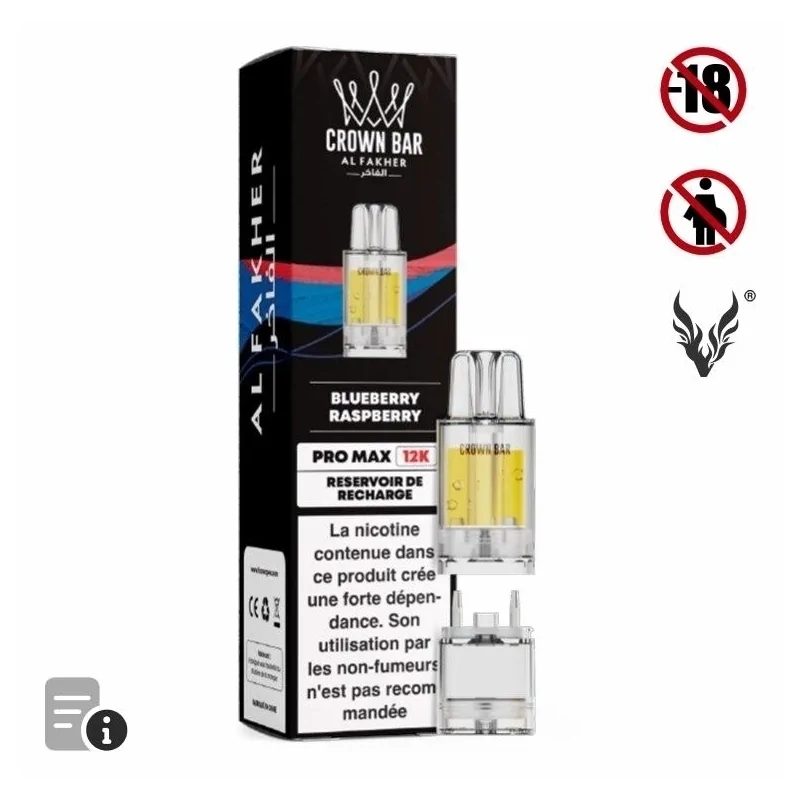 Cartouche Pré-remplie Pro Max Blueberry Raspberry de Crown Bar