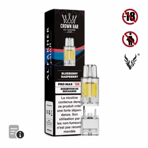 Cartouche Pré-remplie Pro Max Blueberry Raspberry de Crown Bar