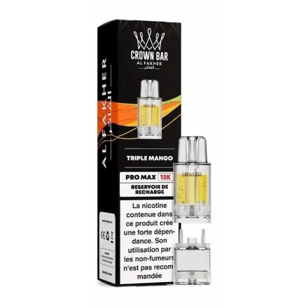 Cartouche Pré-remplie Pro Max Triple Mango de Crown Bar