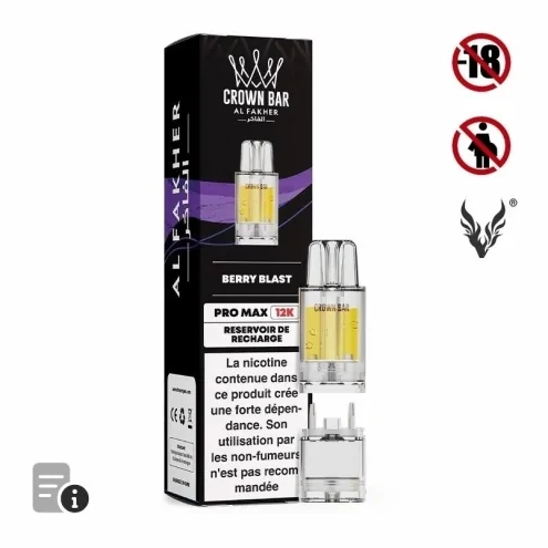 Cartouche Pré-remplie Pro Max Berry Blast de Crown Bar Cartouche Pré-remplie Pro Max Berry Blast de Crown Bar