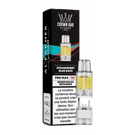 Cartouche Pré-remplie Pro Max Strawberry Blue Razz de Crown Bar