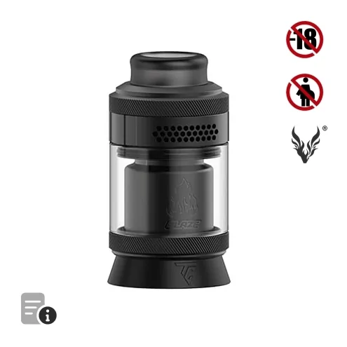 Blaze Solo 2 RTA Matte Gunmetal de THC & Mike Vapes Blaze Solo 2 RTA Matte Gunmetal de THC & Mike Vapes