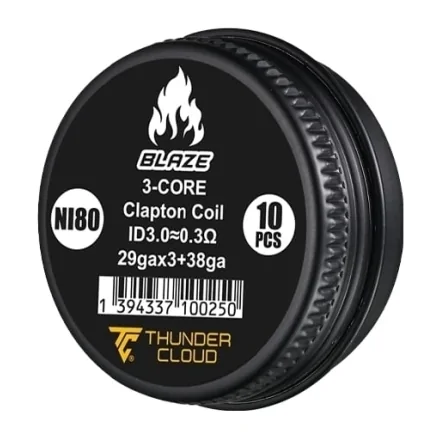 Fused Clapton Coils Ni80 0.30Ω de Thunder Cloud & Mike Vapes