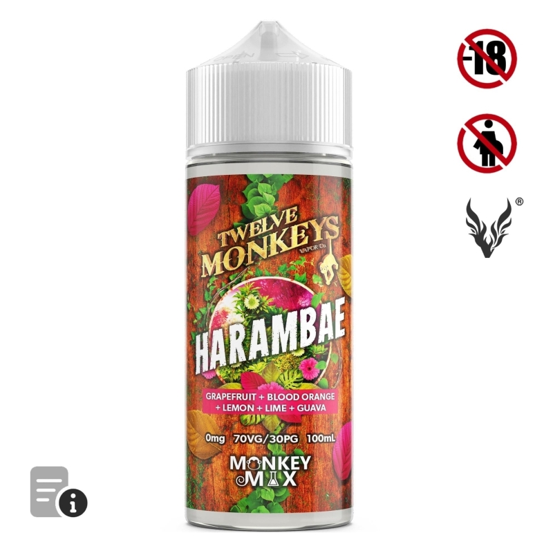 E-liquide Harambae 100ml de Monkey Mix par Twelve Monkeys