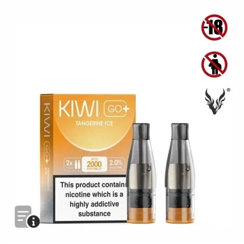 Cartouche Pré-remplie Tangerine Ice Kiwi Go+ de Kiwi Vapor Cartouche Pré-remplie Tangerine Ice Kiwi Go+ de Kiwi Vapor
