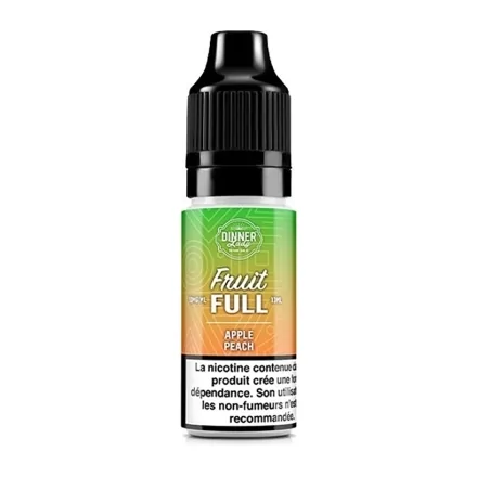 E-liquide Apple Peach Sels de Nicotine 10ml de Dinner Lady Full Fruit