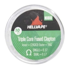NI80 Triple Core Fused Claptons Coils pre-built de Hellvape