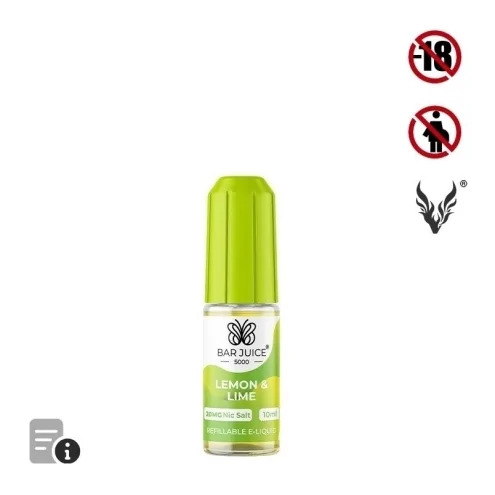 E-liquide Lemon and Lime Sels de Nicotine 10ml de Bar Juice 5000