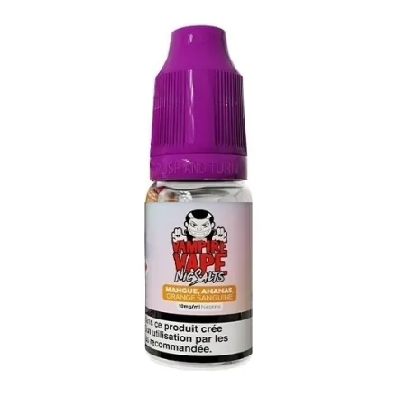 E-liquide Mangue Ananas Orange Sanguine sels nicotine 10ml de Vampire Vape