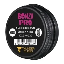 Coils Bonza Pro 4-Core Fused Clapton Ni80 0.23 ohm
de Thunder Cloud & Vaping Bogan