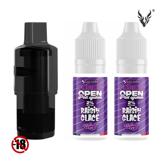 Cartouches Open Pod Raisin Glacé de Wpuff Fusion