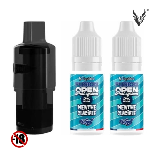 Cartouches Open Pod Menthe Glaciale de Wpuff Fusion
