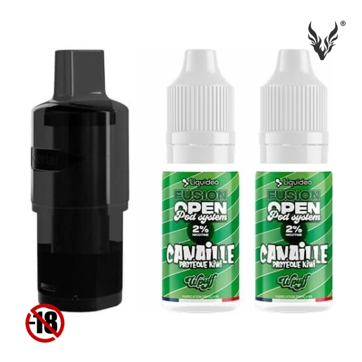 Cartouches Open Pod Canaille Pastèque Kiwi de Wpuff Fusion