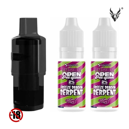 Cartouches Open Pod Freeze Dragon Serpent de Wpuff Fusion