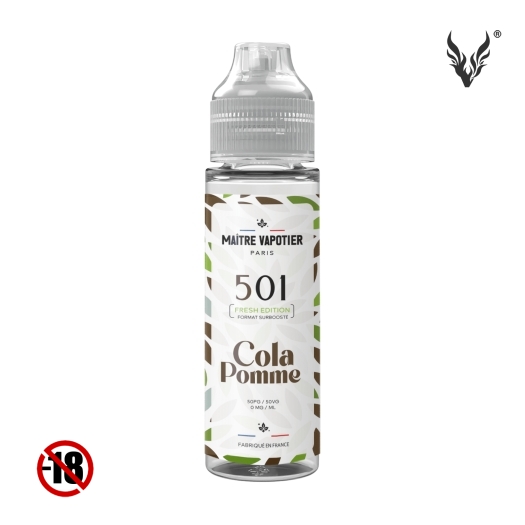 Eliquide N°501 • Cola Pomme • Fresh Edition de Maître Vapotier Eliquide N°501 • Cola Pomme • Fresh Edition de Maître Vapotier