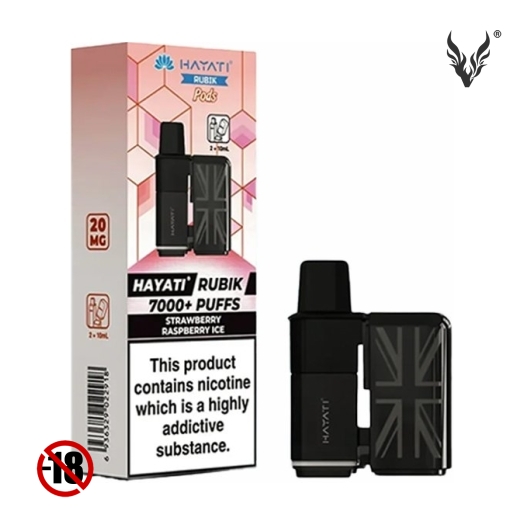 Cartouche Pré-remplie Rubik 7K Strawberry Raspberry Ice de Hayati