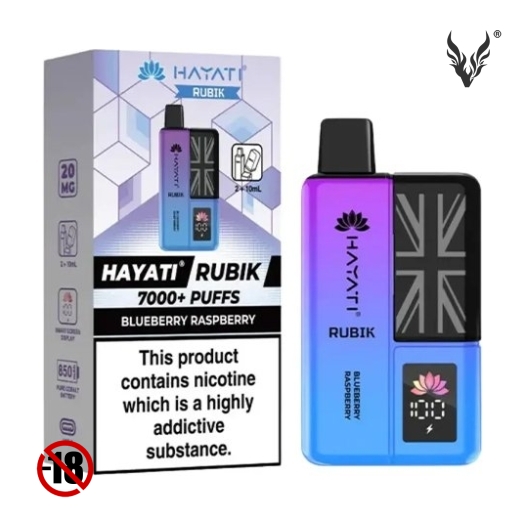 Puff Rubik 7K Blueberry Raspberry de Hayati