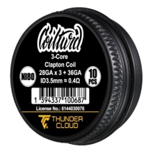 3-Core Clapton Coils Ni80 0.4Ω de Thunder Cloud x Coilturd 3-Core Clapton Coils Ni80 0.4Ω de Thunder Cloud x Coilturd