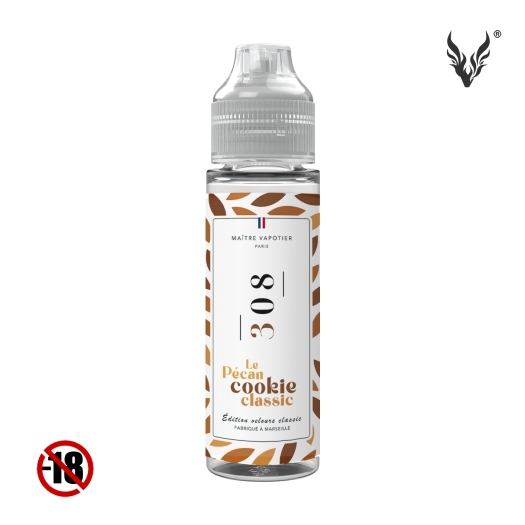 eliquide N° 308 • Le Pécan Cookie Classic • Édition velours classic • 50ml Maître Vapotier
