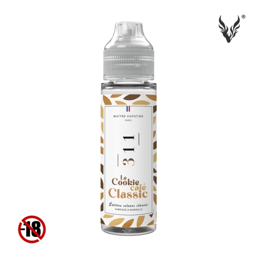 eliquide de Maître vapotier, N° 311 • Le Cookie Café Classic • Édition velours classic • 50ml