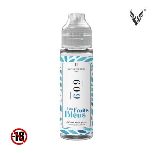 N° 609 • Les Fruits Bleus • Édition rubis flocon • 50ml eliquide de Maître Vapotier N° 609 • Les Fruits Bleus • Édition rubis flocon • 50ml eliquide de Maître Vapotier