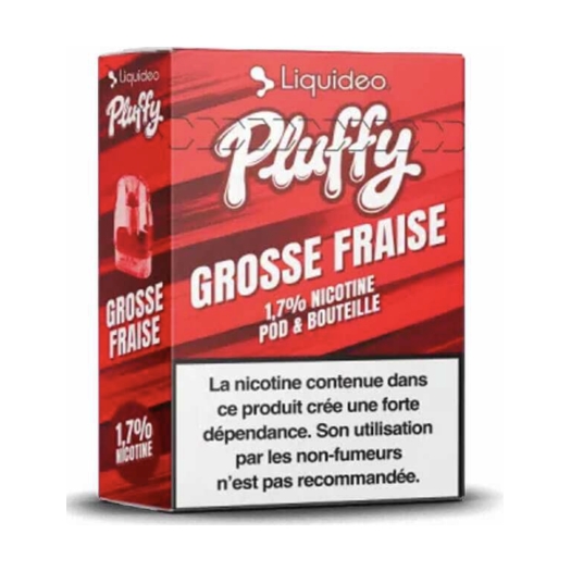 Cartouche Pluffy 10K Grosse Fraise de Liquideo
