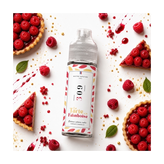 eliquide Maître vapotier, N° 309 • La Tarte à la Framboise • Édition velours rubis • 50ml eliquide Maître vapotier, N° 309 • La Tarte à la Framboise • Édition velours rubis • 50ml