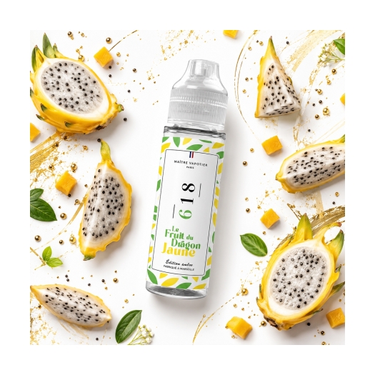 N° 618 • Le Fruit du Dragon Jaune • Édition ambre • 50ml eliquide de maître vapotier