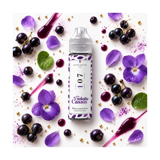 N° 407 • La Violette Cassis • Édition Pétale Flocon • 50ml de Maître Vapotier N° 407 • La Violette Cassis • Édition Pétale Flocon • 50ml de Maître Vapotier