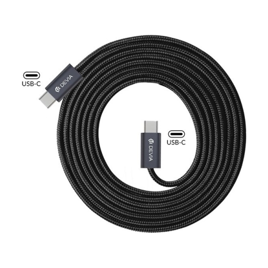 Câble USB-C à USB-C 2m 240W de Devia Câble USB-C à USB-C 2m 240W de Devia
