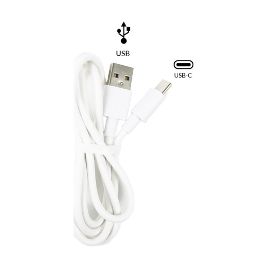 Câble Charge Super Rapide (5A) USB vers USB Type-C Col Blanc Câble Charge Super Rapide (5A) USB vers USB Type-C Col Blanc