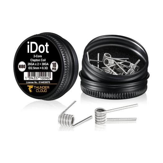 2-Core Clapton Coils Ni80 0.3Ω de Thunder Cloud 2-Core Clapton Coils Ni80 0.3Ω de Thunder Cloud