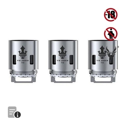 Pack de 3 Résistances TFV12 Prince T10 0.12 ohm Pack de 3 Résistances TFV12 Prince T10 0.12 ohm